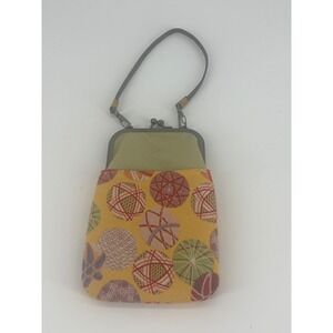 Ripple Japanese Fabric Kiss Lock Coin Pouch Clutch Evening Bag